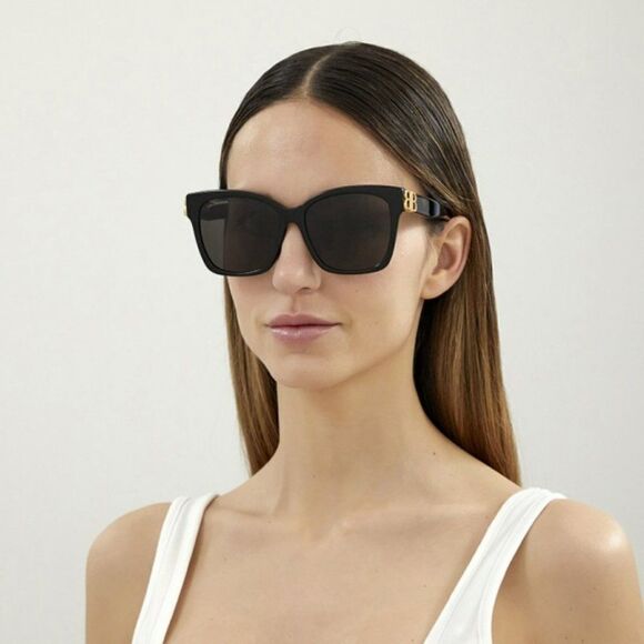 SALE! NEW Balenciaga BB0102SA 013 Fuchsia Pink Grey Square Women Sunglasses main image 12